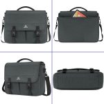 Messenger Bag for Men, Women Briefcases Lightweight Men's Laptop Bag 15.6 inch Water Resistant Crossbody School Satchel Bags for Boys Computer Work Office Bag with Shoulder Strap, Black - Image 4